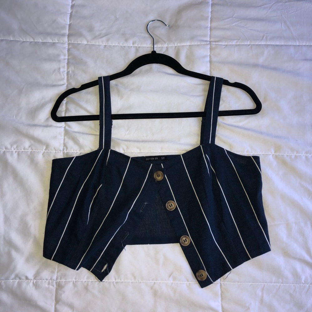 Cotton On Striped Crop Top